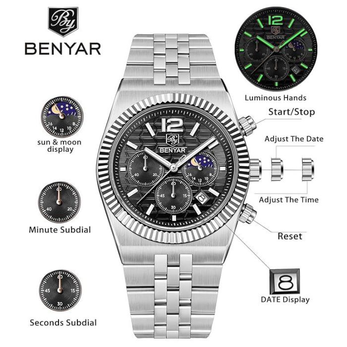 Benyar BY-5225 Silver-Black