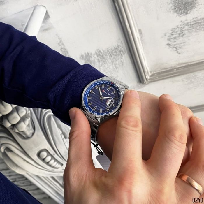 Curren 8375 Silver-Blue