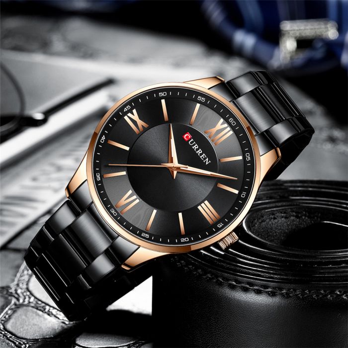 Curren 8383 Black-Gold