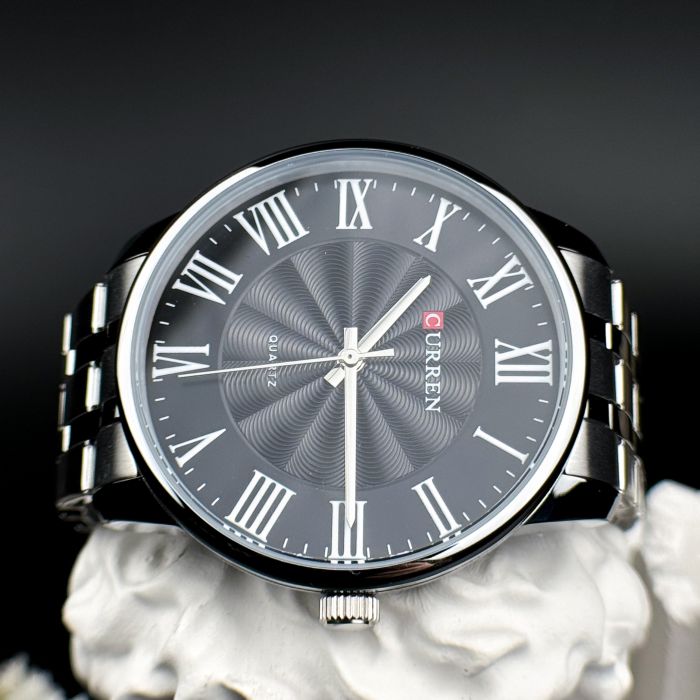 Curren 8422 Silver-Black