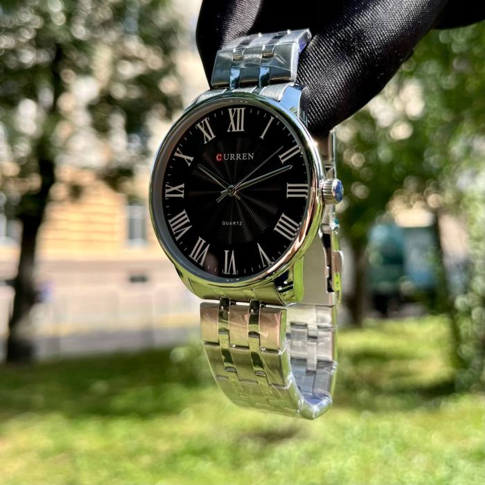 Curren 8422 Silver-Black