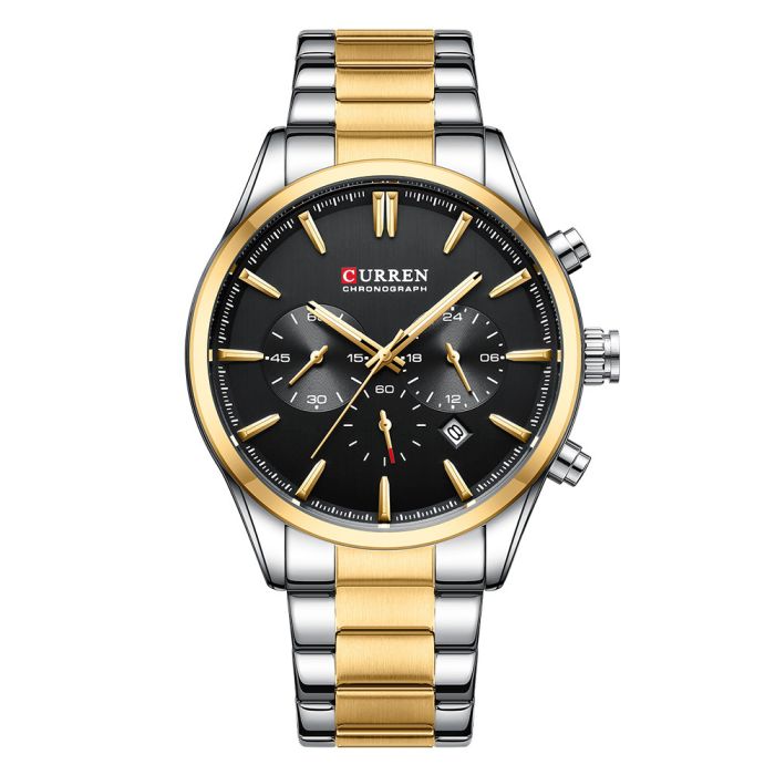 Curren 8446 Silver-Gold-Black