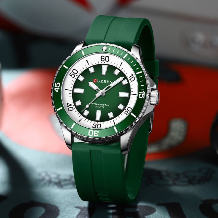 Curren 8448 Silver-Green