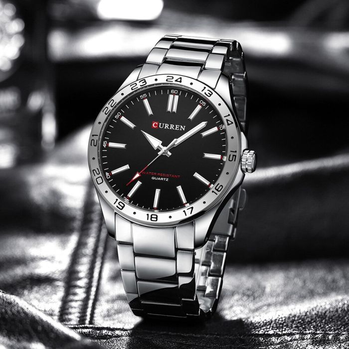 Curren 8452 Silver-Black