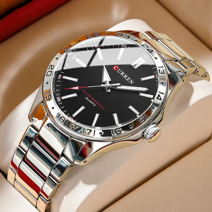 Curren 8452 Silver-Black