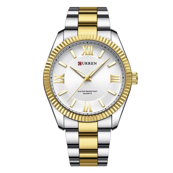 Curren 8453 Gold-Silver-White