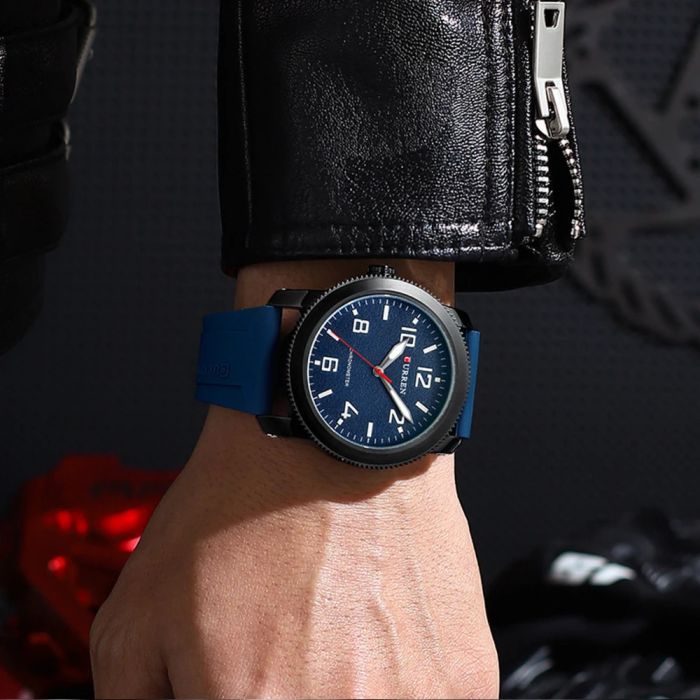 Curren 8454 Black-Blue