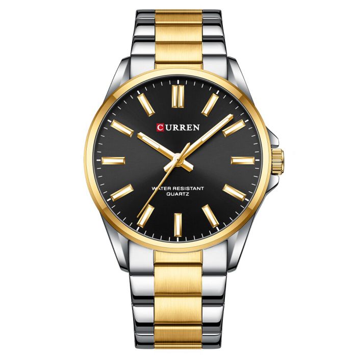 Curren 9090 Silver-Gold-Black