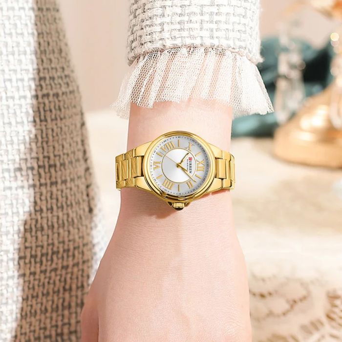 Curren 9091 Gold-White