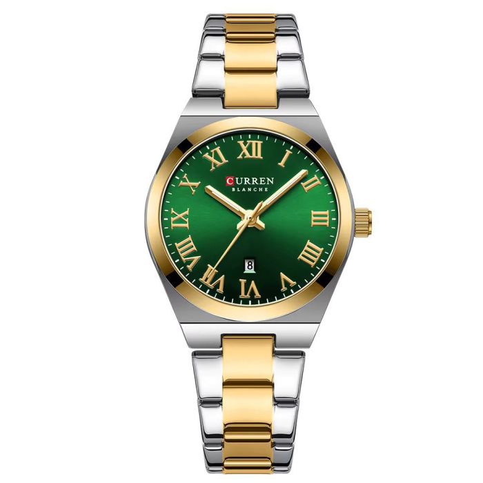 Curren 9095 Gold-Silver-Green