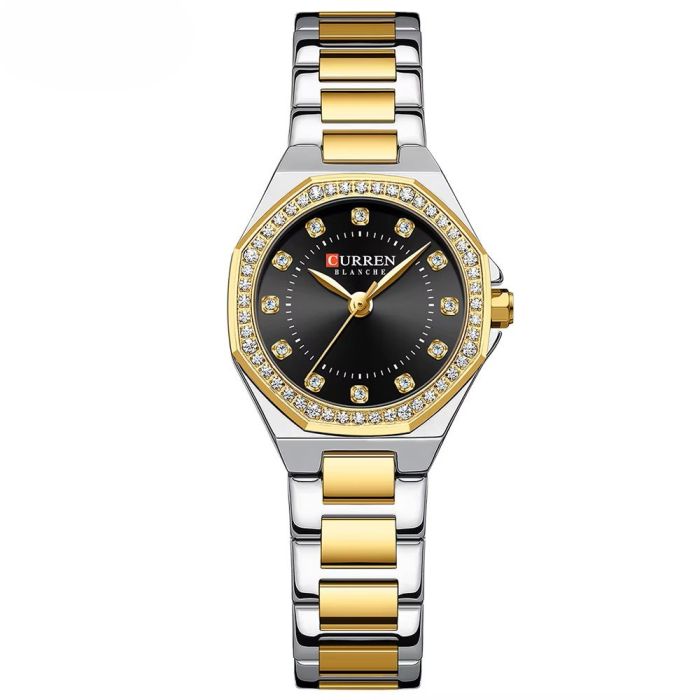 Curren 9100 Silver-Gold-Black