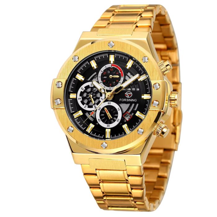 Forsining 6914 Gold-Black Steel