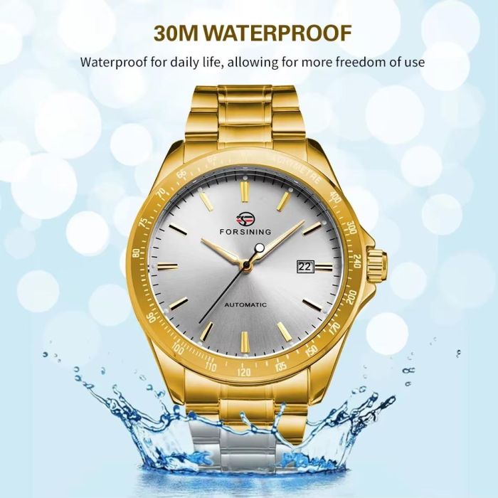 Forsining 8294 Gold-White Steel