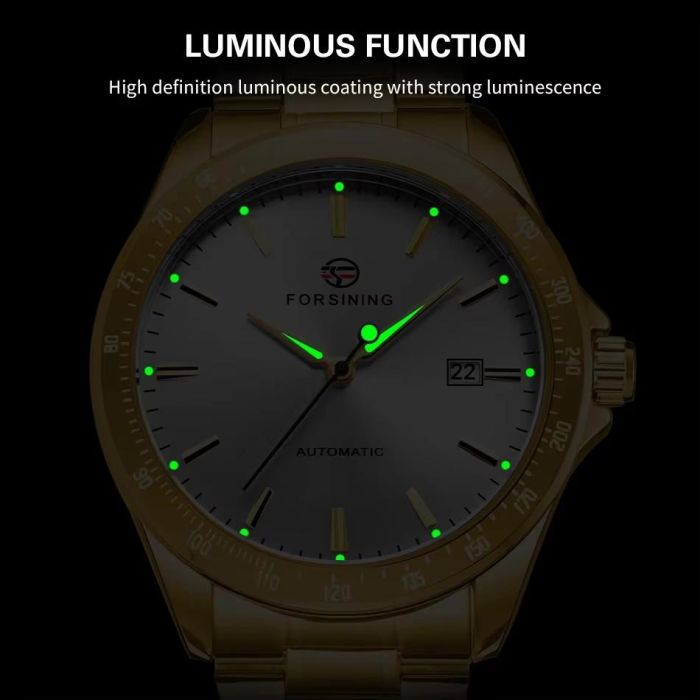 Forsining 8294 Gold-White Steel