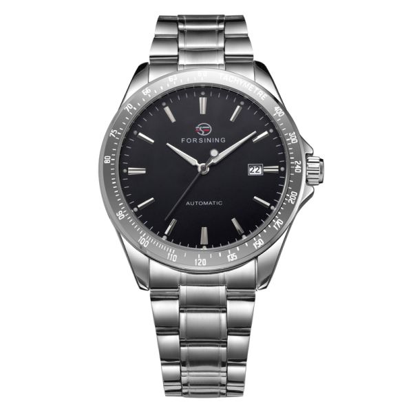 Forsining 8294 Silver-Black Steel