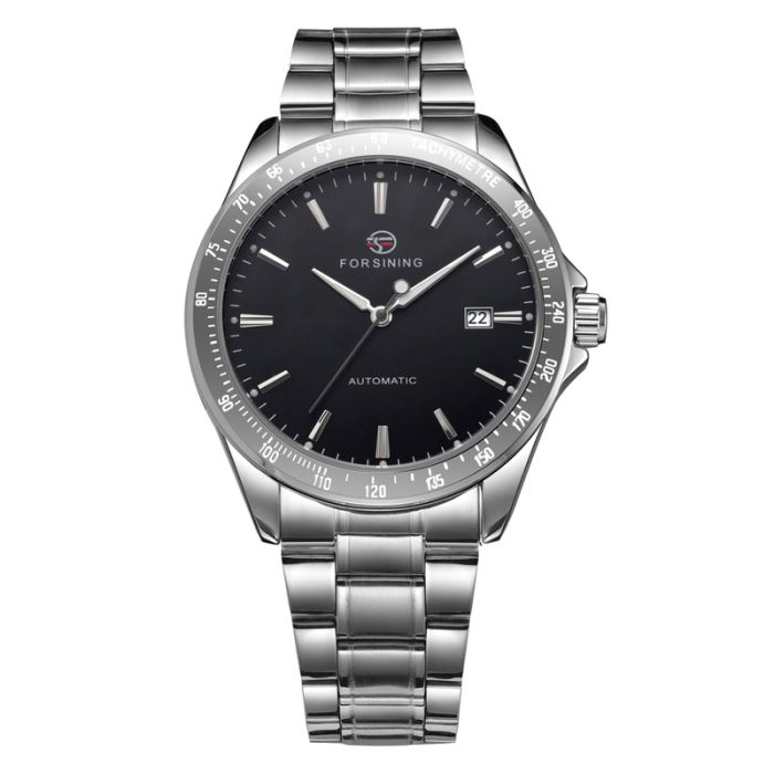 Forsining 8294 Silver-Black Steel
