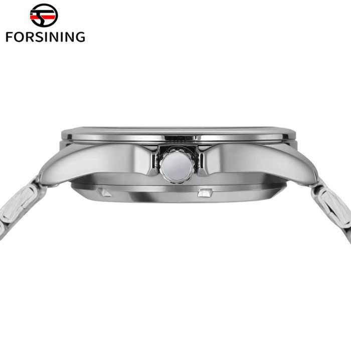 Forsining 8294 Silver-Black Steel