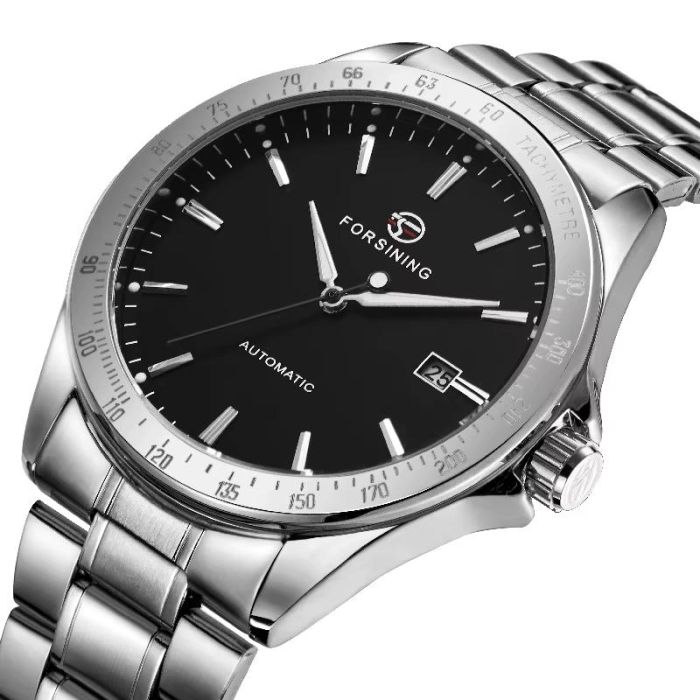 Forsining 8294 Silver-Black Steel