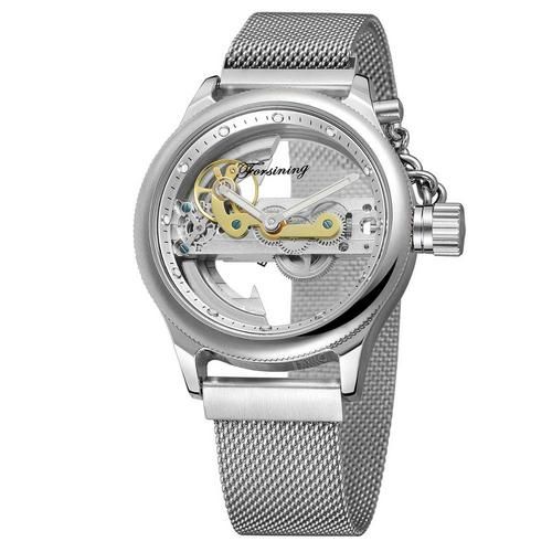 Forsining 9418 All Silver Diamonds