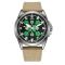 Awarder Embroidery Silver-Green Khaki Battery 10ATM
