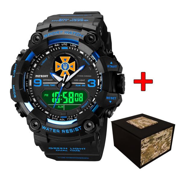 Patriot 001BUDSNS ДСНС Чорні з синім + Коробка.