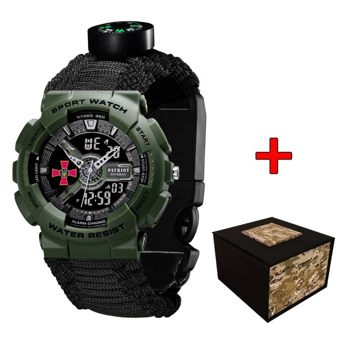Patriot 005AGSU ЗСУ Паракордовий ремінець Black + Коробка