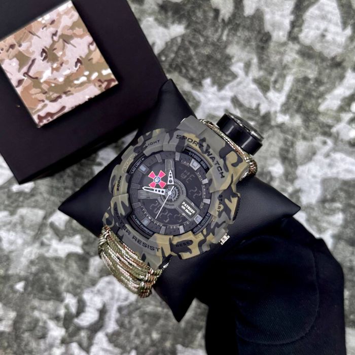 Patriot 005CMGRSU ЗСУ Зелений камуфляж Паракордовий ремінець Camo Green + Коробка.