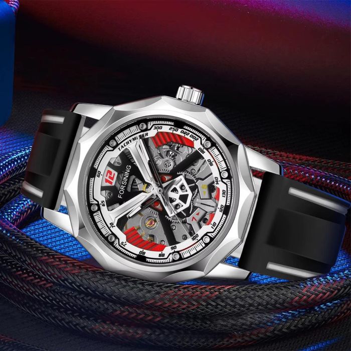 Forsining 8284 Silver-Black