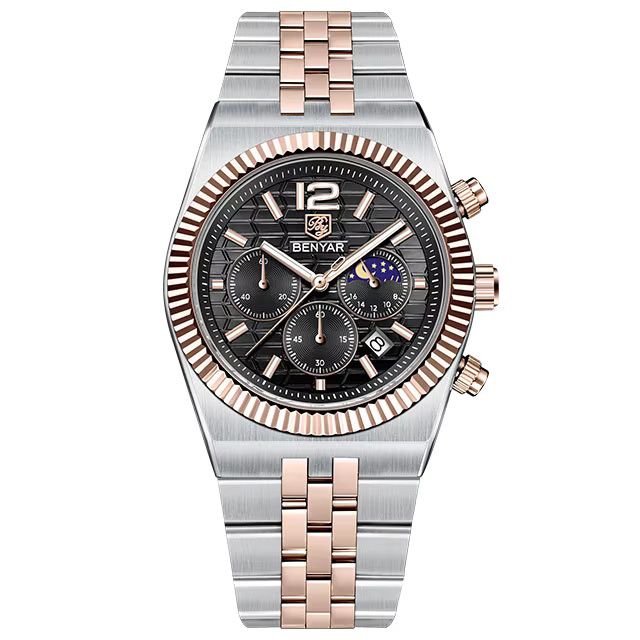 Benyar BY-5225 Silver-Rose Gold-Black