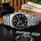 Forsining 8304 Silver-Black Steel