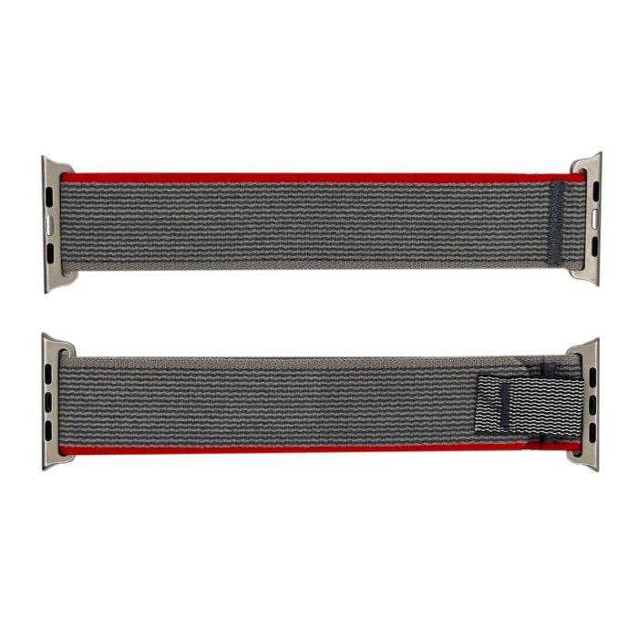 Нейлоновый ремешок 42/44/45/49 мм Grey-Red