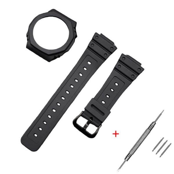 Ремешок + безель (рант) для Casio G-Shock GA-2100 Black BK