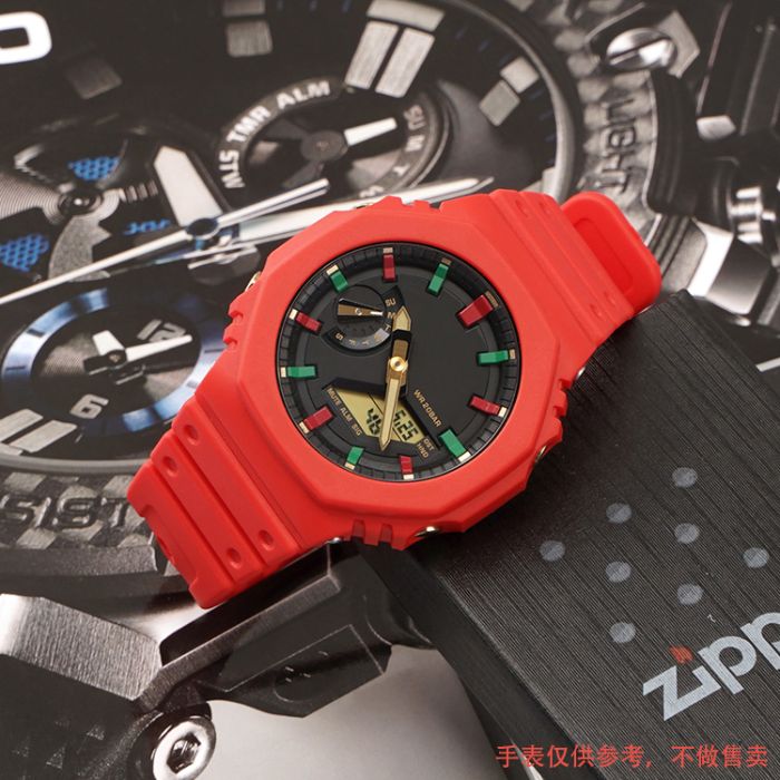 Ремешок + безель (рант) для Casio G-Shock GA-2100 Red GD