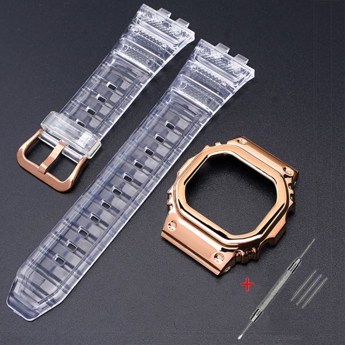 Ремешок + безель (рант) для Casio G-Shock GMW-B5000 Transp RG