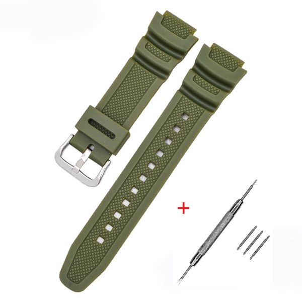 Ремешок для Casio G-Shock AE-1000/1200 Army Green SI