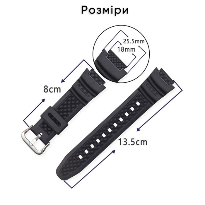 Ремешок для Casio G-Shock AE-1000/1200 Blue BK