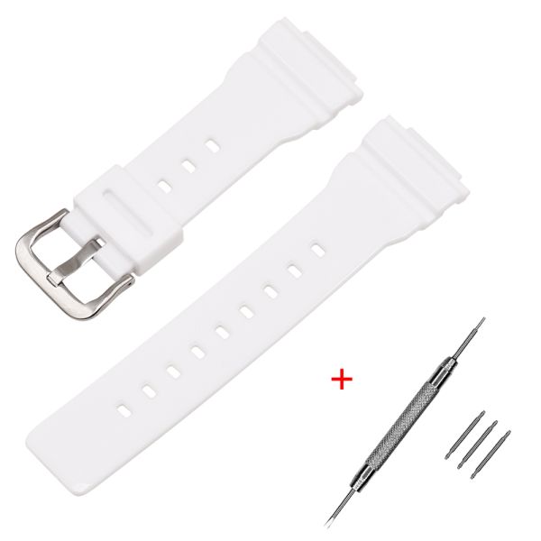 Ремешок для Casio G-Shock DW-5600 White-Glossy SI