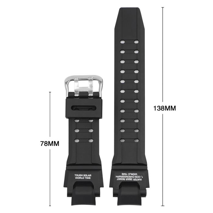 Ремешок для Casio G-Shock GW-A1000/GW-4000/GA-1000 Red Silver