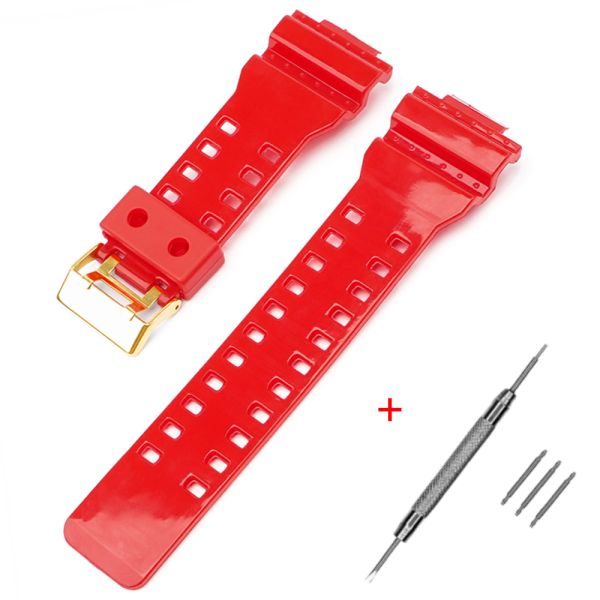 Ремешок для Casio G-Shock GA-100/110/120 Red-Glossy GD