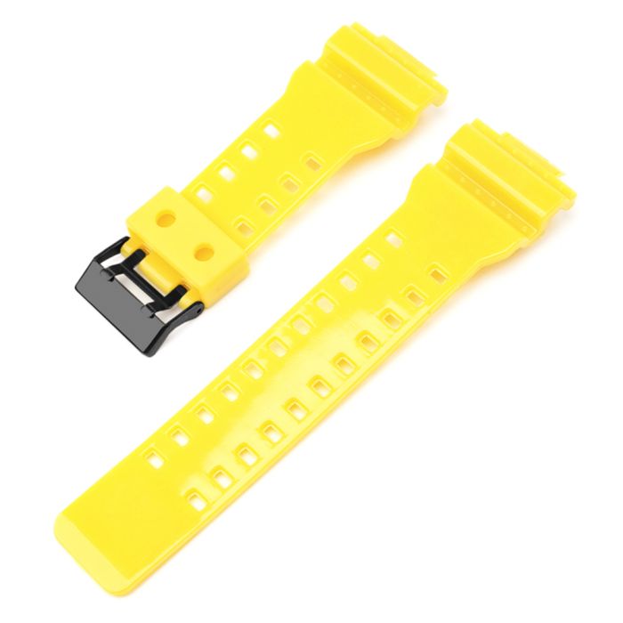 Ремешок для Casio G-Shock GA-100/110/120 Yellow-Glossy BK