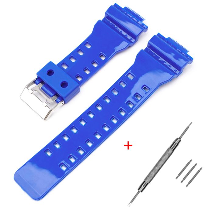 Ремешок для Casio G-Shock GA-100/110 Blue-Glossy SI