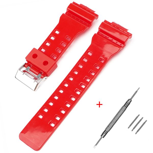 Ремешок для Casio G-Shock GA-100/110 Red-Glossy SI