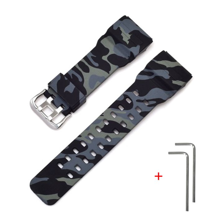 Ремешок для Casio G-Shock GG-1000/GWG-100/GSG-100 Camo Black SI