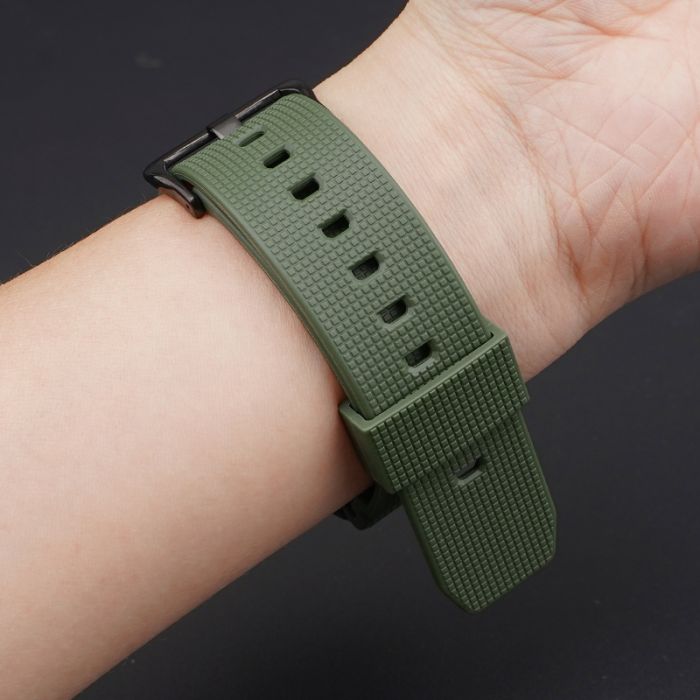 Ремешок для Casio G-Shock GM-2100 GA2100/2110 Army Green Silver