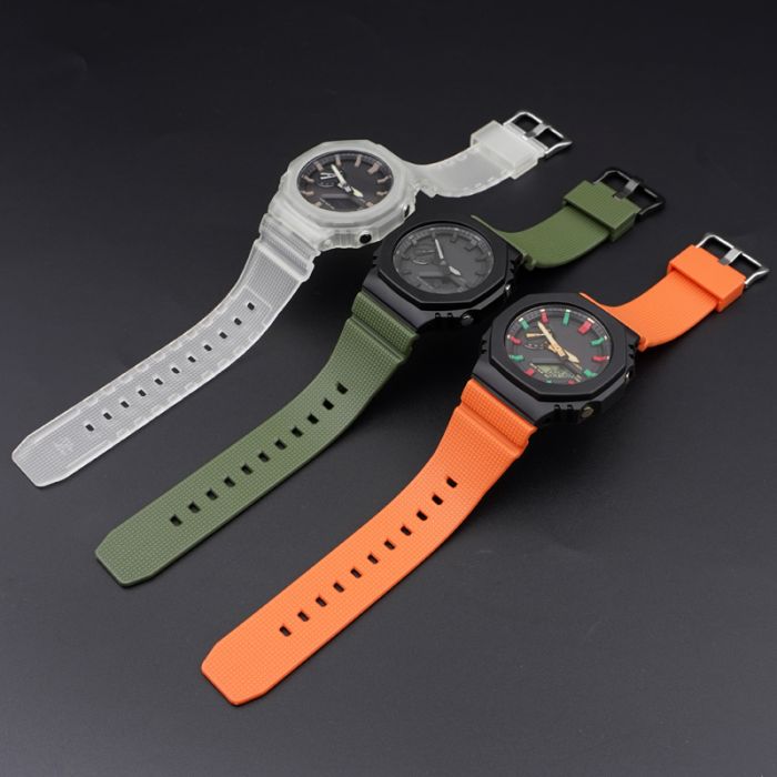 Ремешок для Casio G-Shock GM-2100 B Army Green BK