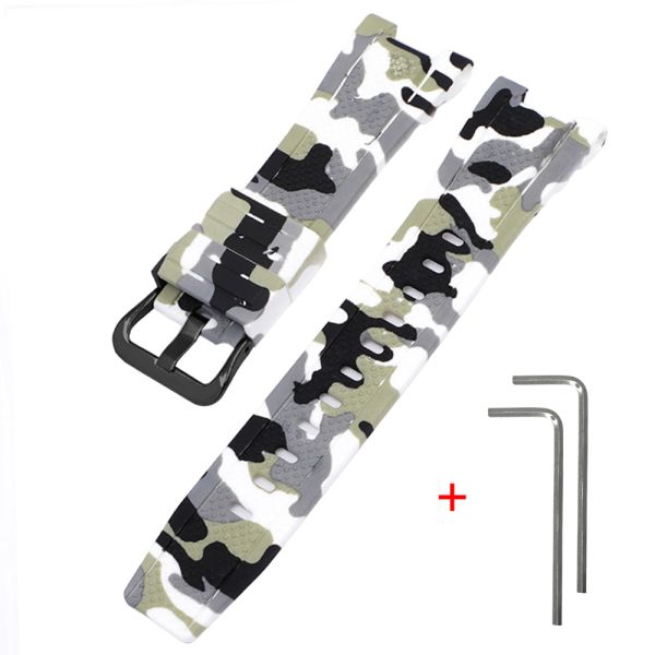 Ремешок для Casio G-Shock GST-W300 Camo White BK