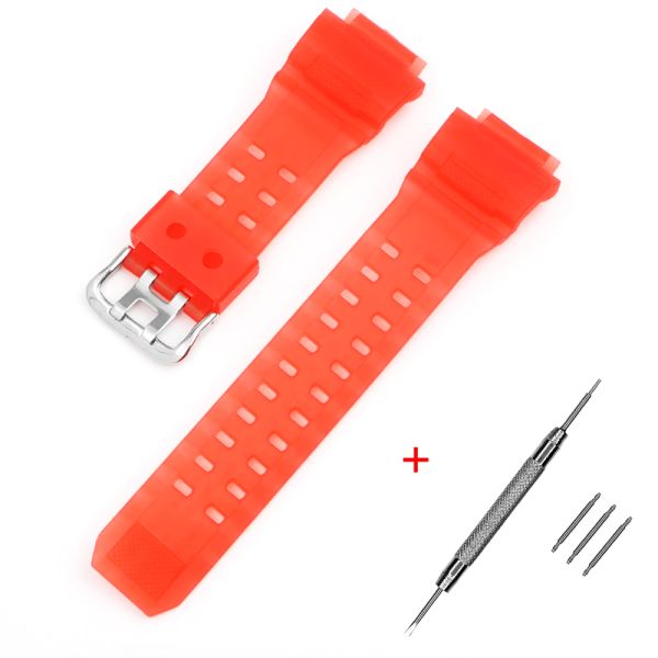 Ремешок для Casio G-Shock GW-9400 Transl Light-Red SI