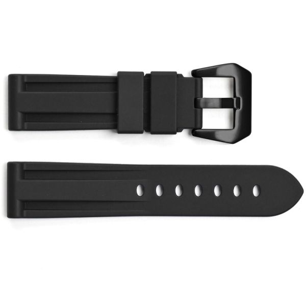 Ремешок для часов 3001 Silicone Black-Black 24 мм.