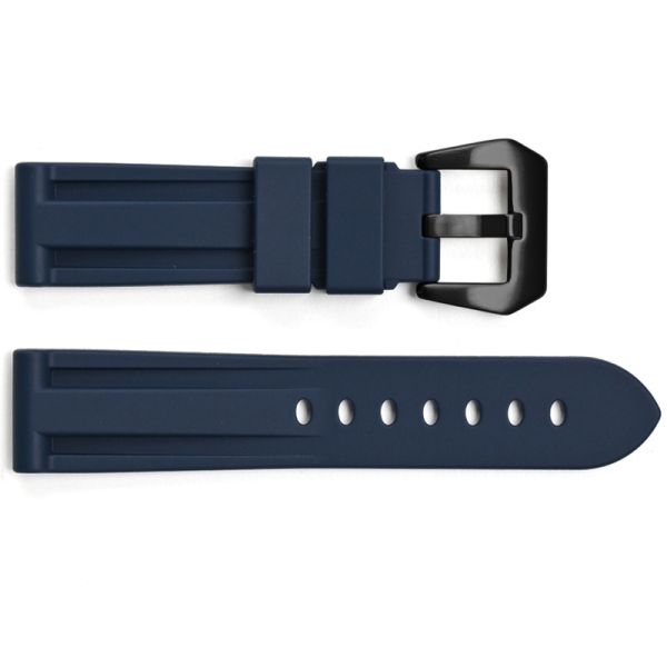 Ремешок для часов 3001 Silicone Blue-Black 24 мм.