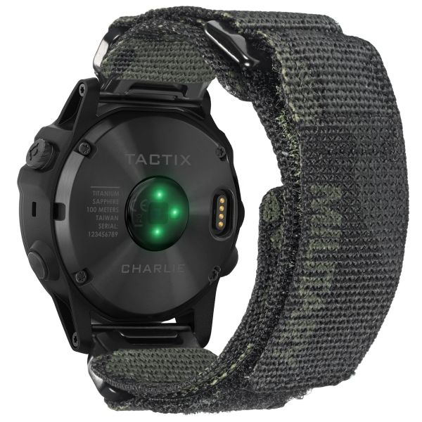 Ремешок для часов Hemsut HGA131 Military nylon strap with Velcro Garmin Camo Black 20 mm